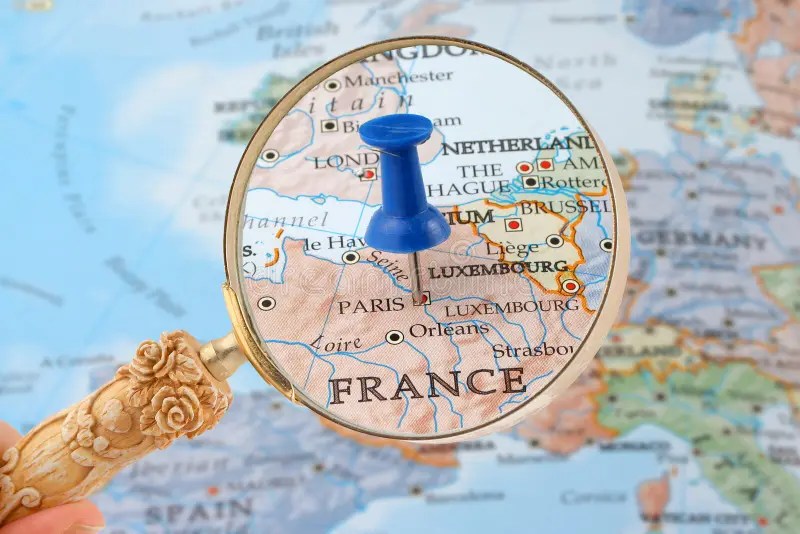 Paris map tack stock image. Image of looking, location 1995493