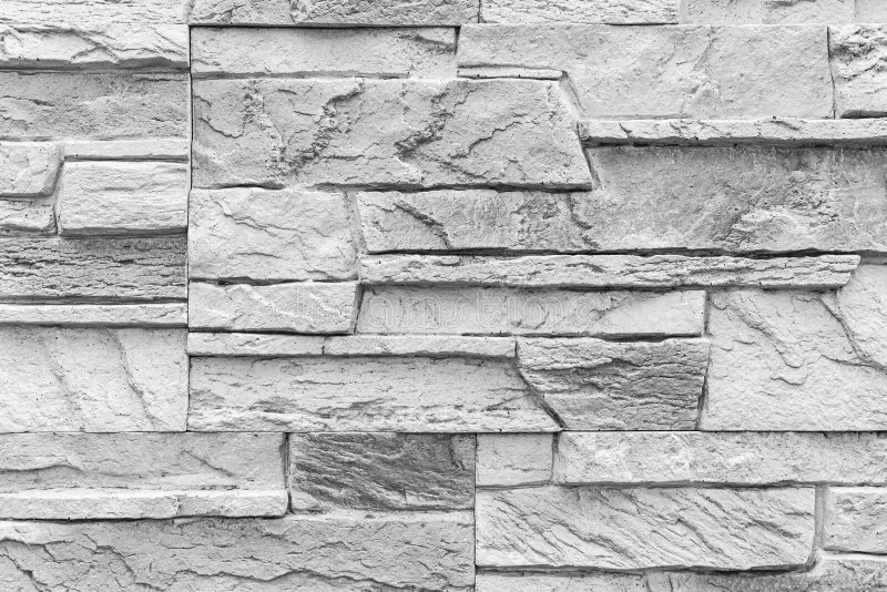 Pattern of White Stone Cladding Wall Tile Texture and Seamless