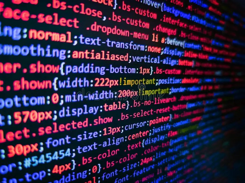 Php Code on Blue Background in Code Editor. Modern Technologies, 