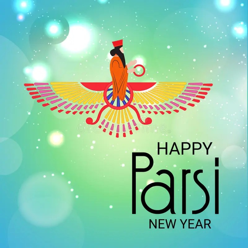 Happy Parsi New Year stock illustration. Illustration of greeting