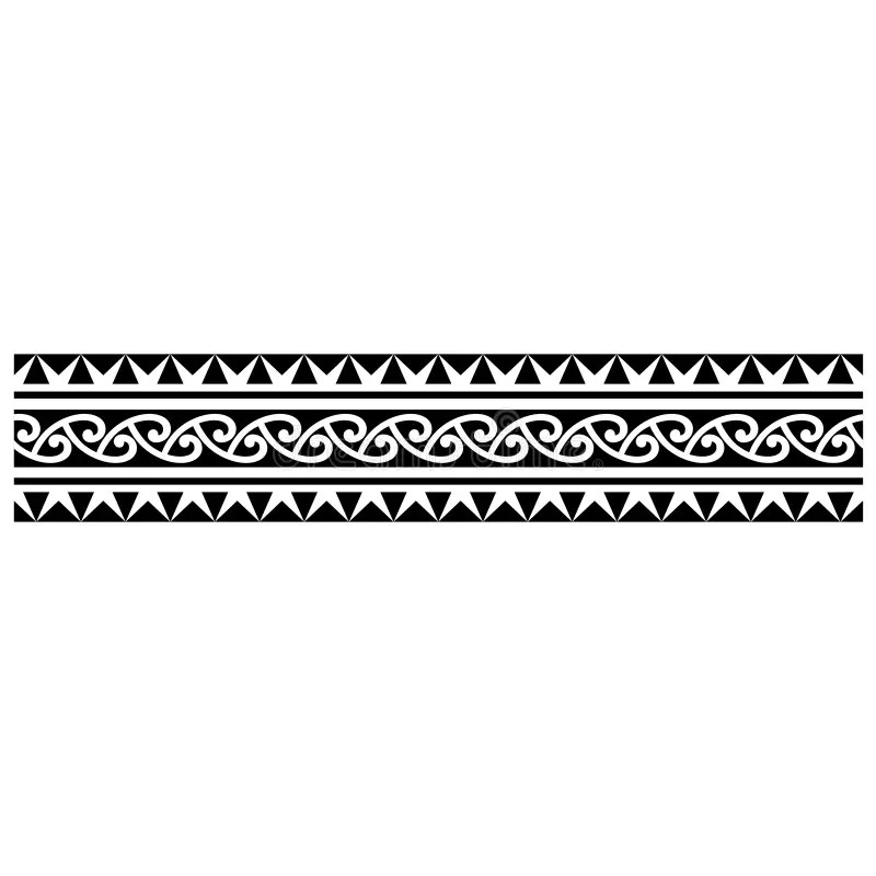Polynesian Tribal Tattoo Designs, Polynesian Armband. Make A Stencil Forearm Tattoo. Design Border. Stock Vector - Illustration Of Tribal, Print: 170686586 800_x_800_jpg
