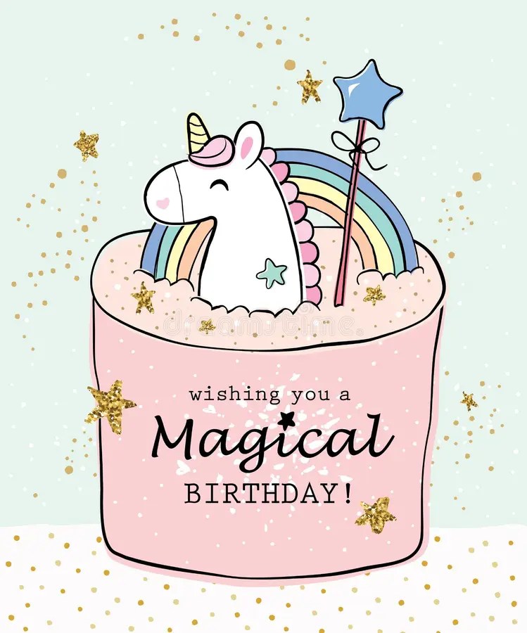 Wishing You Have a Magical Birthday Stock Vector Illustration of