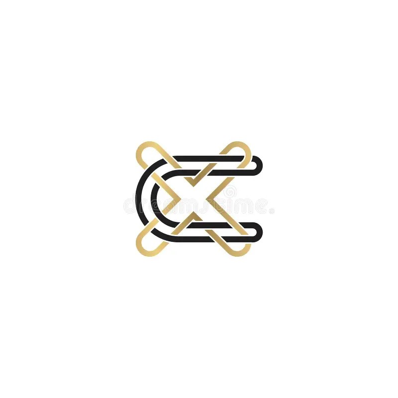 Alphabet Initials Logo CX, XC, C and X Stock Vector Illustration of