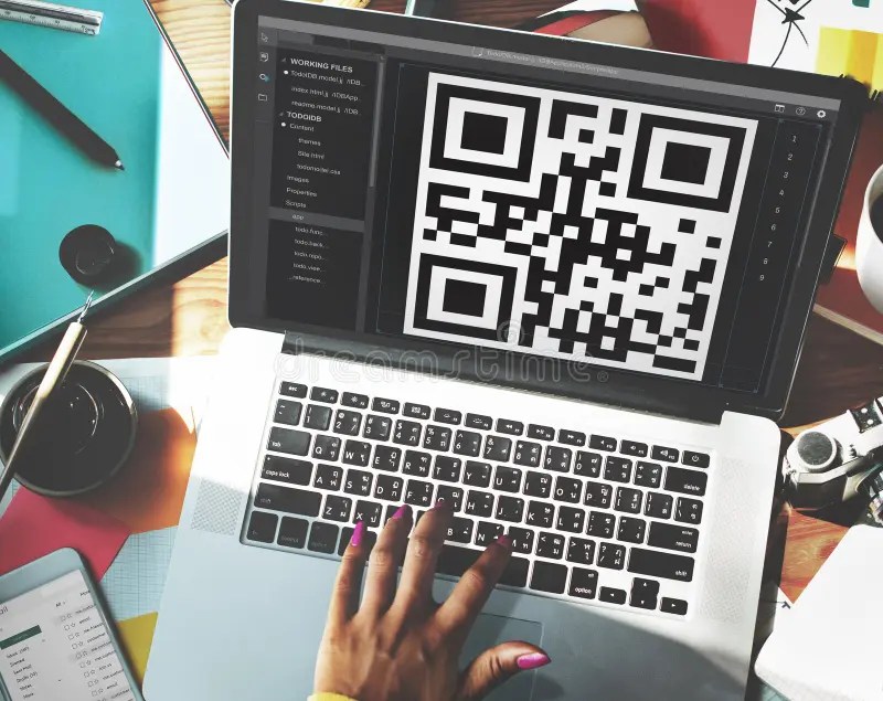 QR Code Encryption Interface Coding Concept Stock Illustration Illustration of office, buying