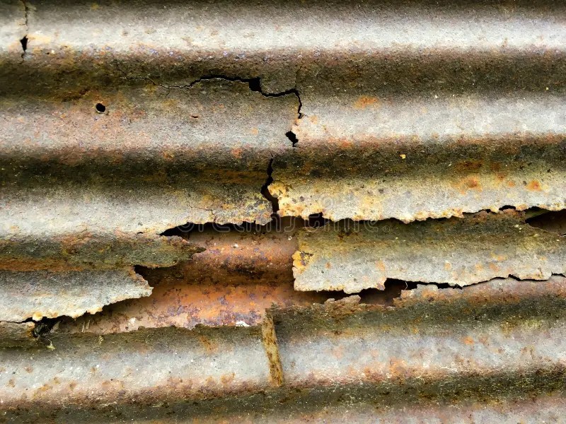 The rust and zinc stock image. Image of iron, brown, corroded 92887243