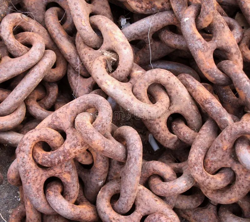Rusty Chains stock photo. Image of damage, iron, steel 7113990
