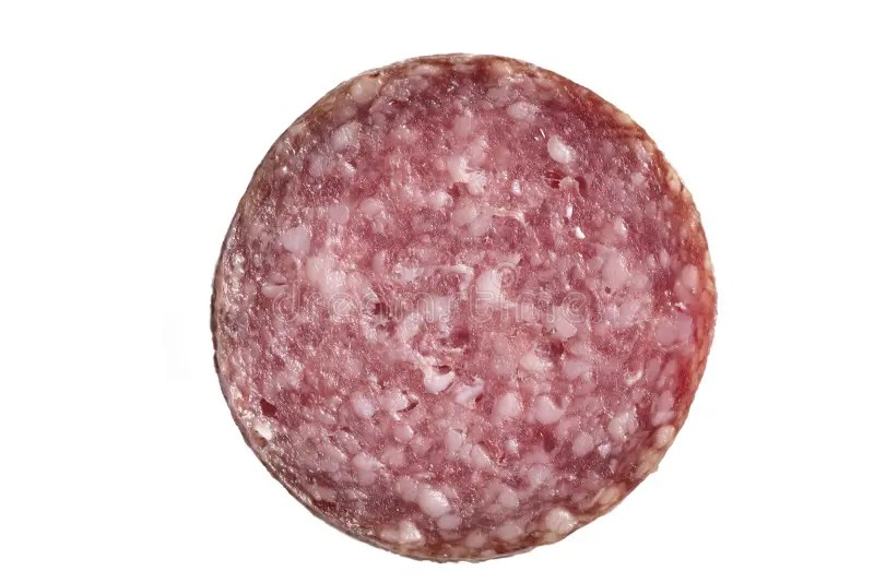 Salami plasterek obraz stock. Obraz złożonej z kiełbasa 17543289