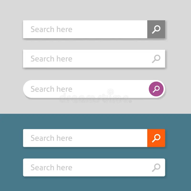 Search Bar Vector Element Design, Set of  Searching Boxes with