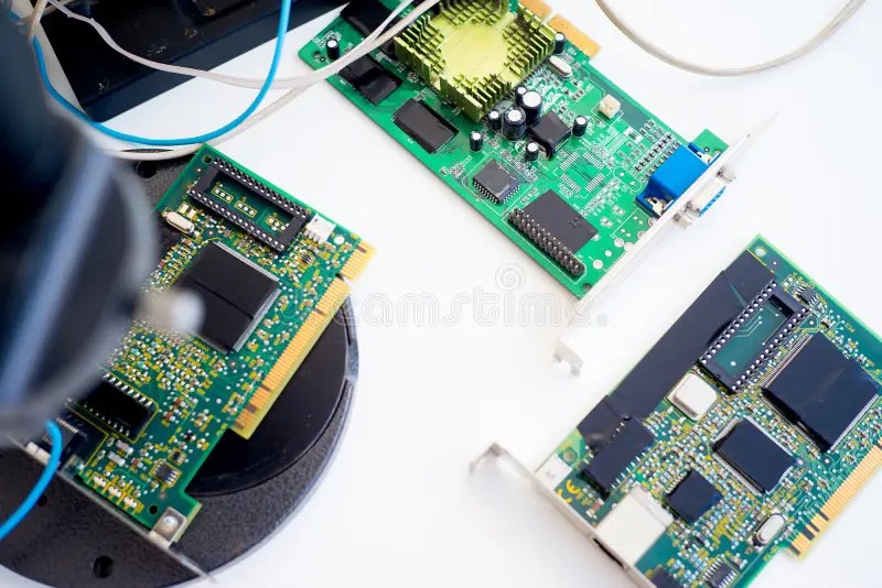 Set of computer hardware stock photo. Image of hardware 92876248