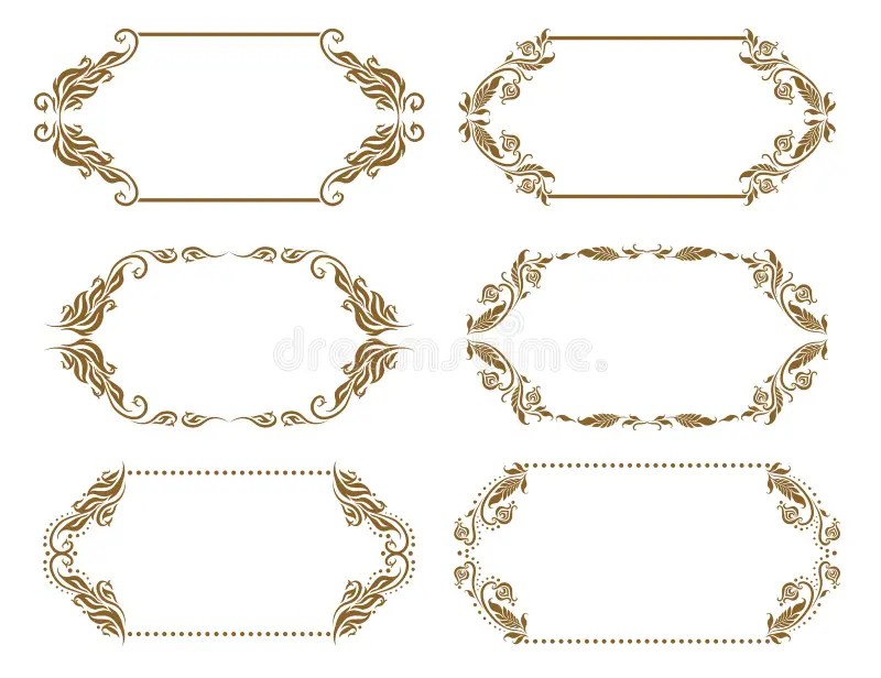 Set Of Ornate Vector Frames Stock Image Image 25220261