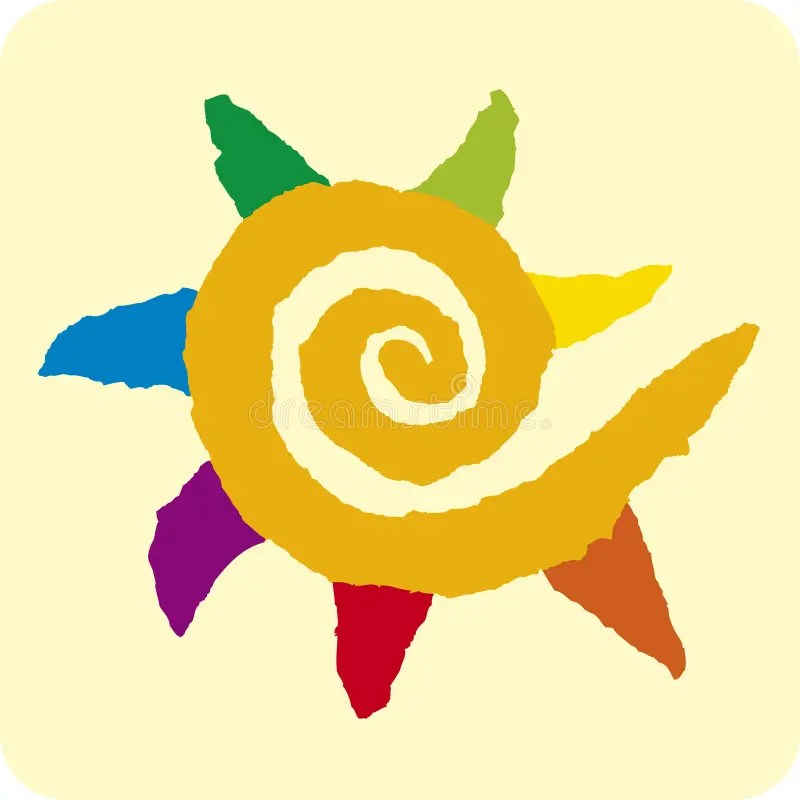 Sol espiral (vector) ilustración del vector. Ilustración de icono 2363871