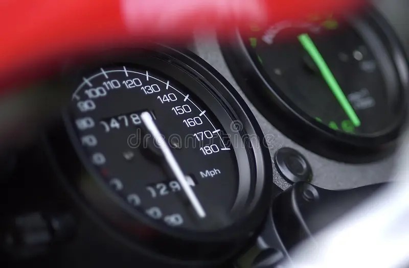 Speedometer and tachometer stock image. Image of closeup 14122515