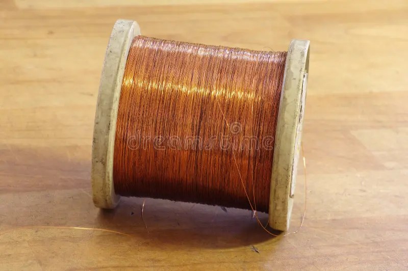 Spool of copper wire stock photo. Image of industry, alloy 85350066