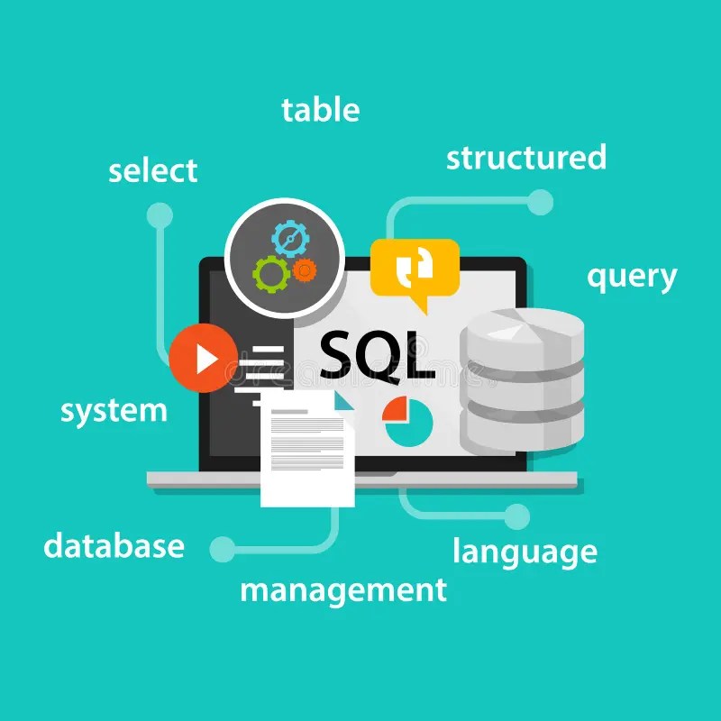 Sql Structured Query Language Database Symbol Vector Illustration