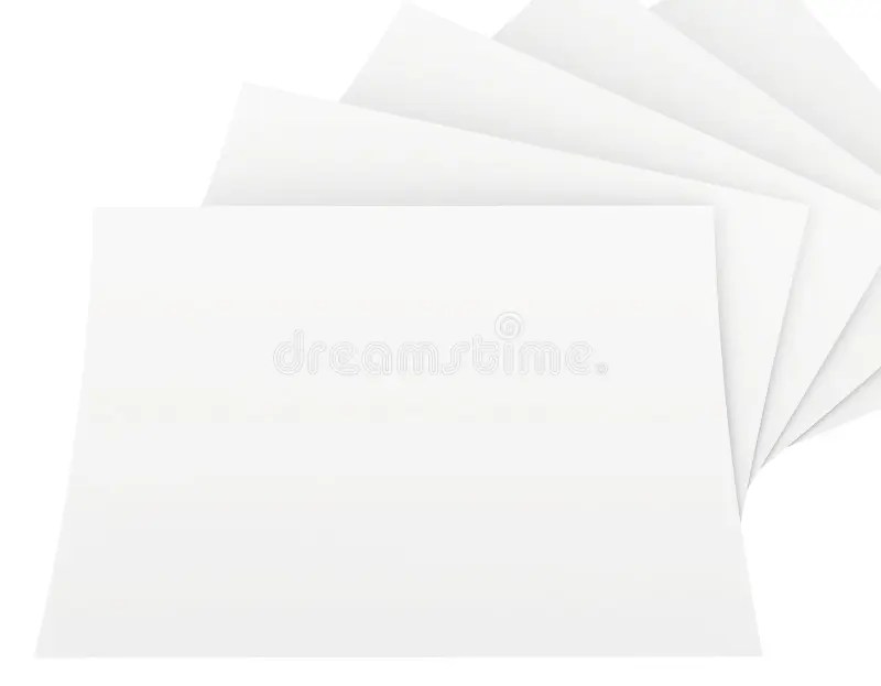 Stack of Blank White Sheets Stock Illustration Illustration of
