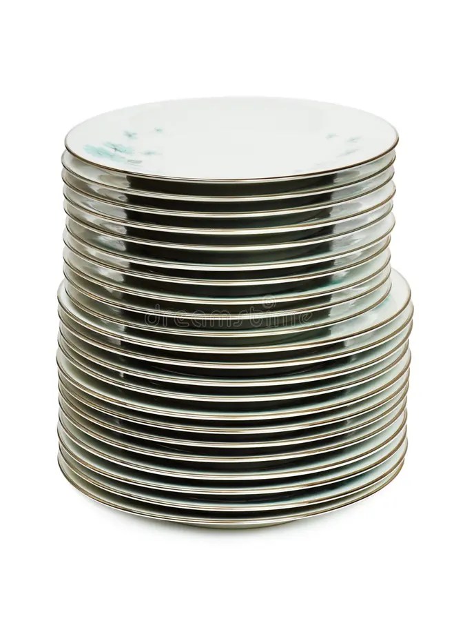 Stack of plates stock image. Image of flatware, dessert 18167145