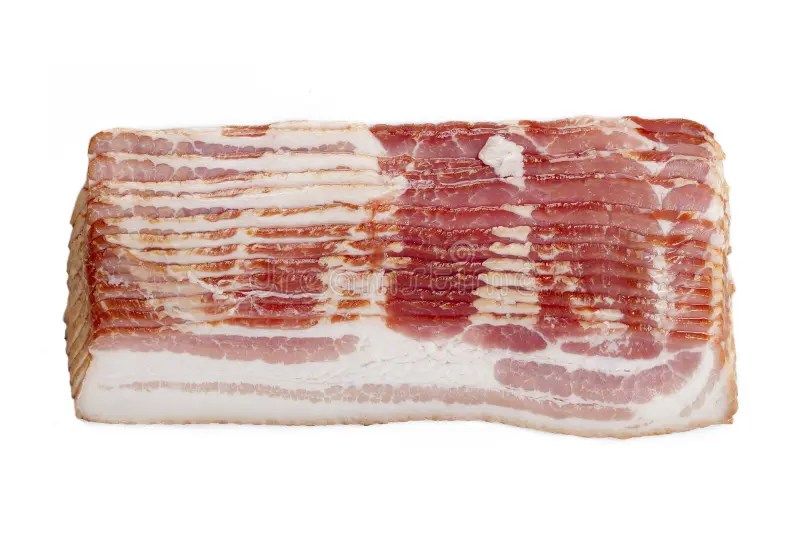 Stack of raw bacon stock image. Image of drink, color 28325103