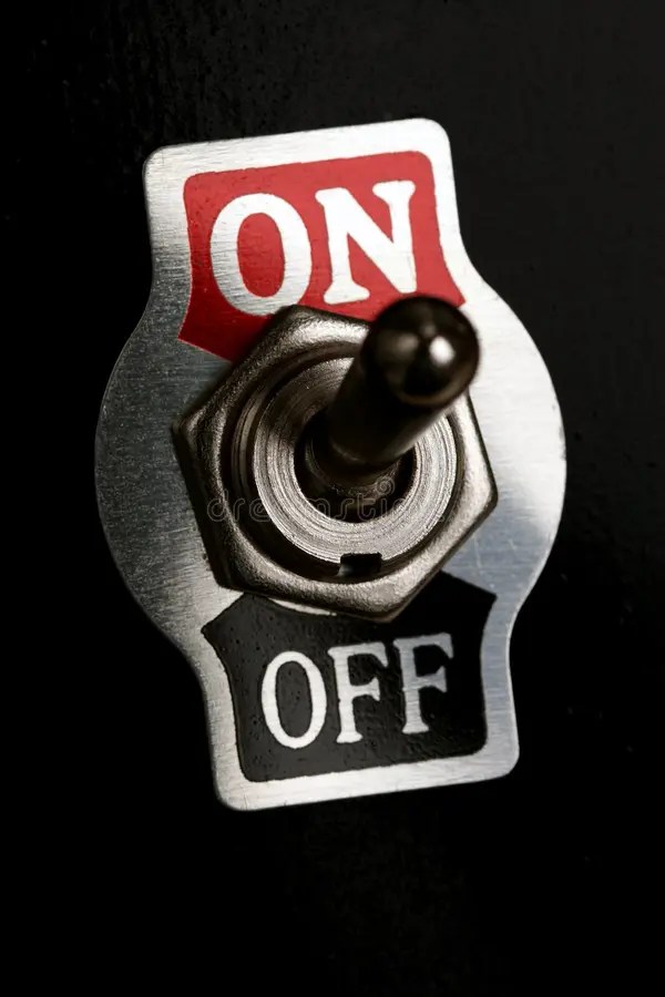 Red Power Switch - on/OFF stock image. Image of hardware - 512453