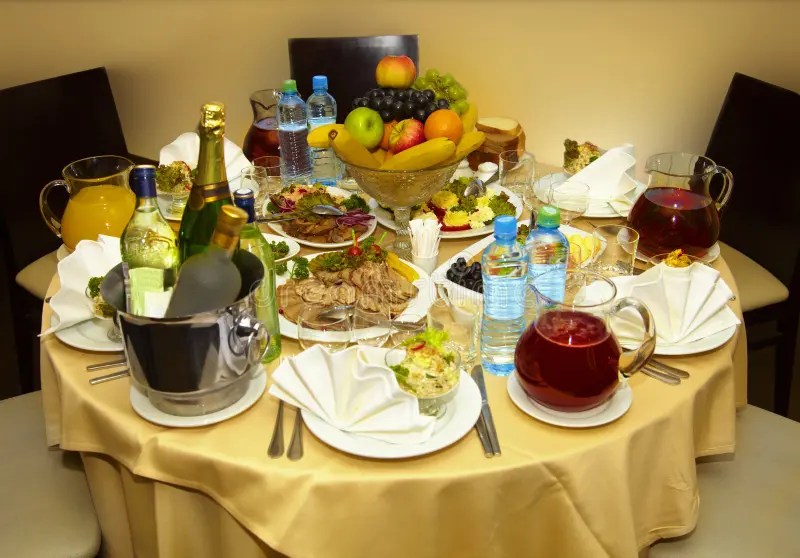 Banquet table setting stock image. Image of food, meal 472249