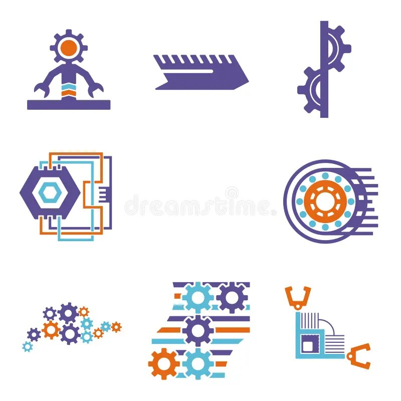 Technical Design Elements Set Stock Illustration Illustration of