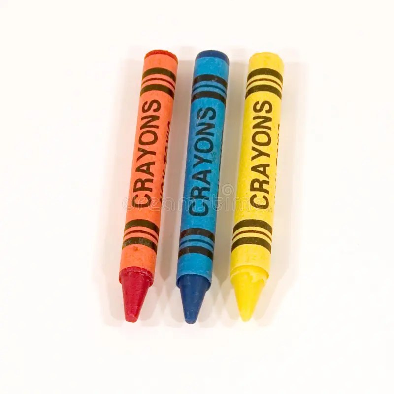 Three crayons stock image. Image of details, pencil, children 58809