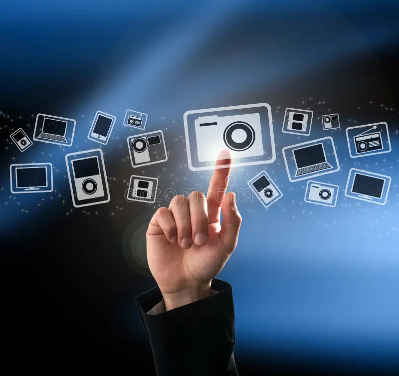 Touch screen interface stock image. Image of computer - 25371409