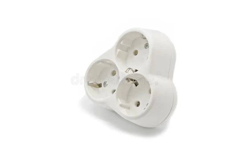 Triple Socket stock photo. Image of plug, isolated, plastic 20173512