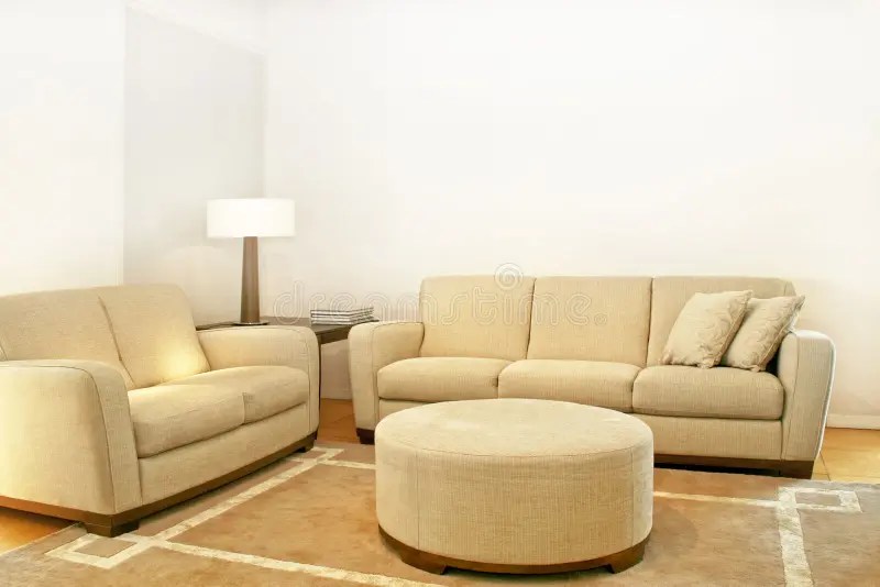 Two beige sofas stock photo. Image of decor, home, architecture 6891562