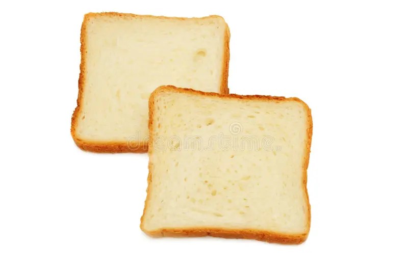 Two slices of bread. stock image. Image of food, dieting