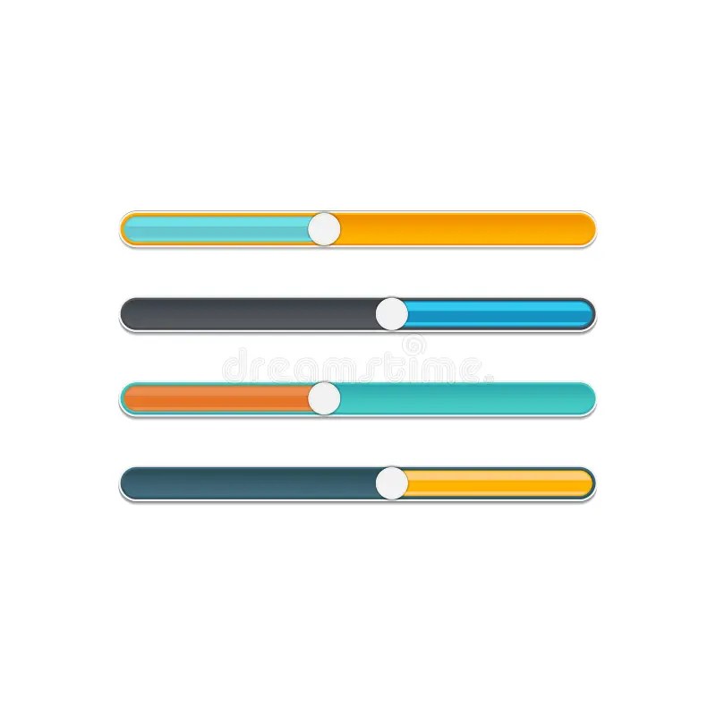 UI Slider Button Set Vector Stock Vector Illustration of graphic