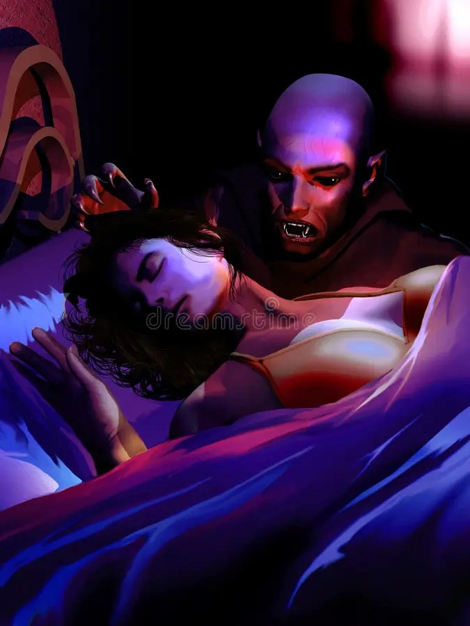 Vampire attack stock illustration. Illustration of demon
