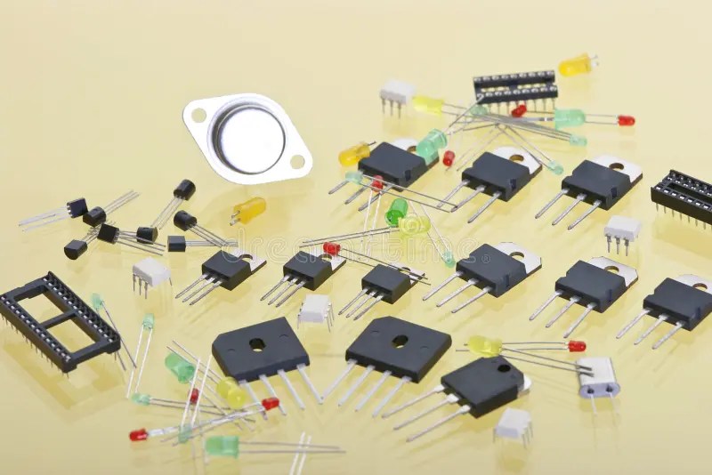 Various Electronic Components Stock Photo Image of