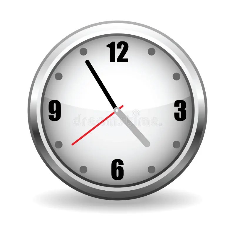 Vector Clock Face Easy Change Time Stock Vector Illustration of