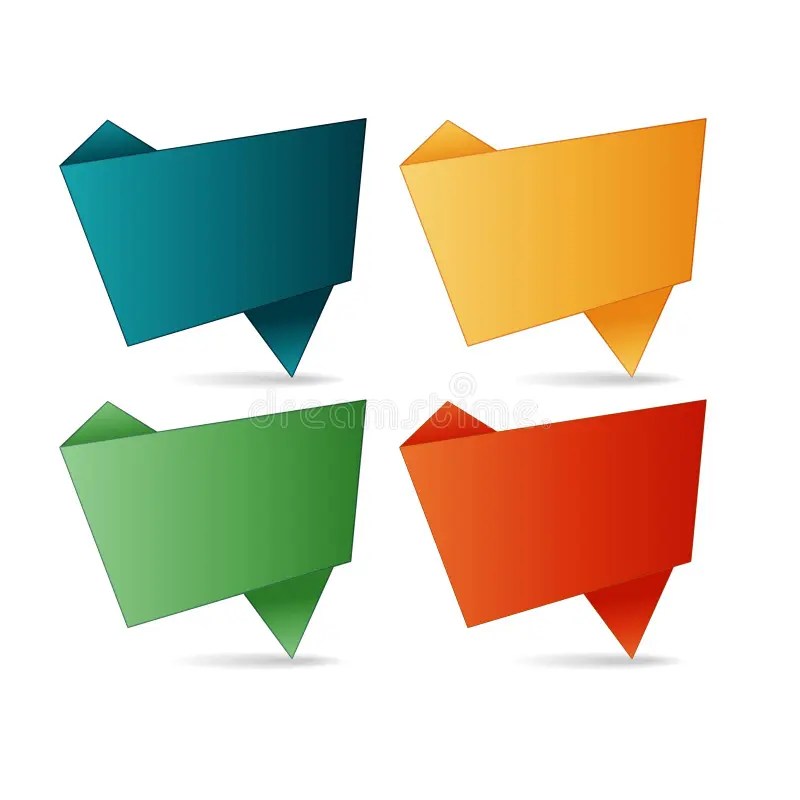 Vector folded paper stock vector. Illustration of communication 30257795