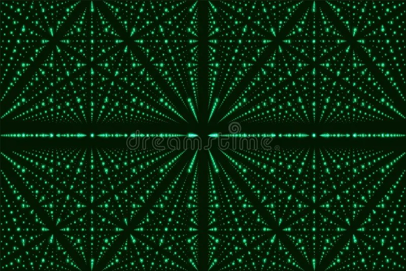 Vector Infinity Data Matrix Visualization. Green Big Data Structure