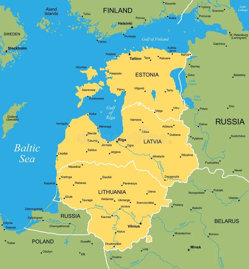 Baltic States Political Map