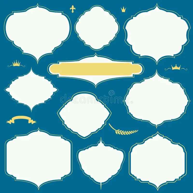 Vector Set of Frames for Text Stock Vector Illustration of frame