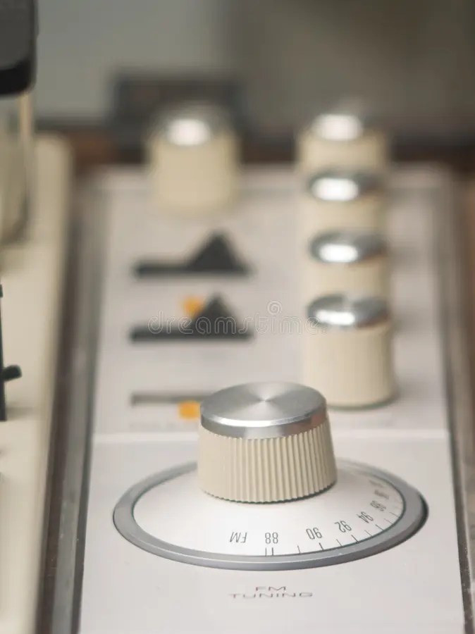Vintage stereo knobs stock image. Image of tech, electronics 9278735