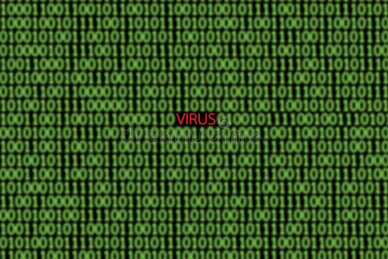 Virus in computer code stock illustration. Illustration of innovation