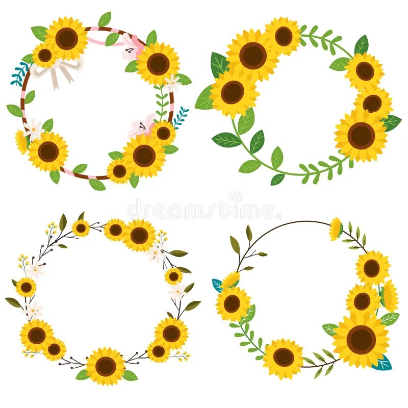 8634 Sunflower Garland Svg SVG PNG EPS DXF File