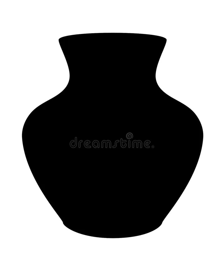 Silhouette of a Jug. Vase or Jug Vector Black Silhouette for Logo or