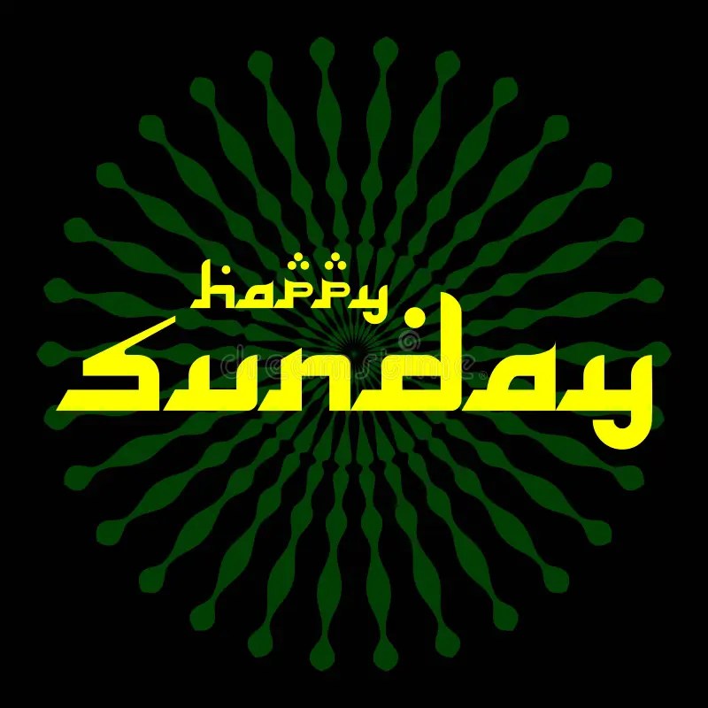 Happy Sunday Vector Illustration with Arabic Typography Style Stock