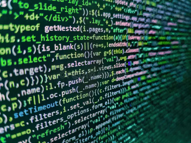  Developer HTML Code with CSS on Screen.  Developer Programmer