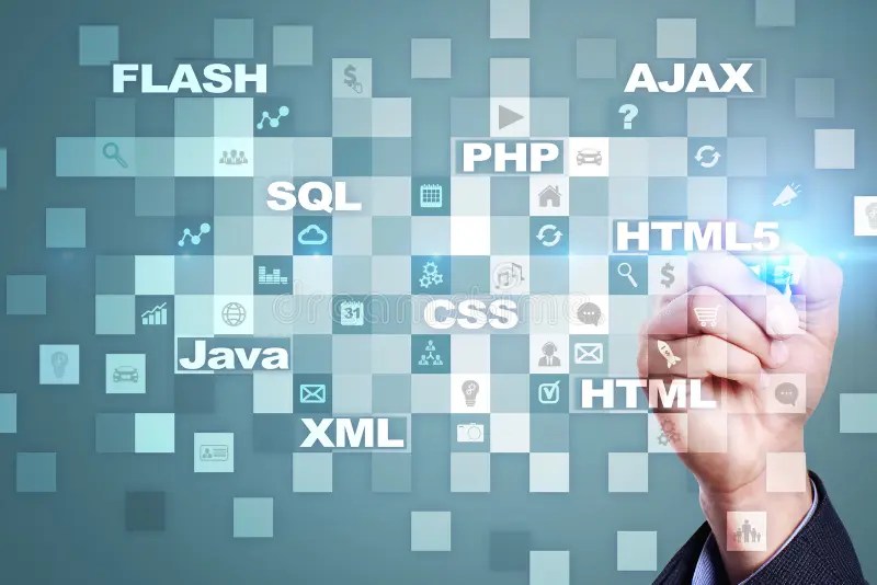 Web Development. Programming. And Technology Concept. Stock