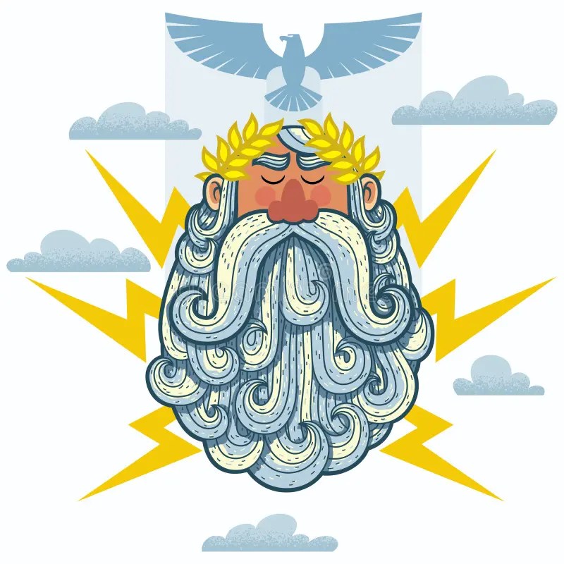 Altes GriechenlandGottKarikaturSatz Vektor Abbildung Illustration