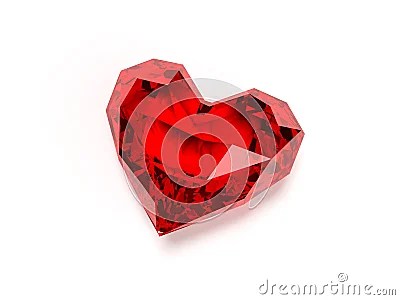 Ruby Heart Stock Photography - Image: 21437432