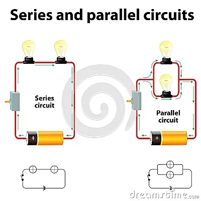 Series And Parallel Circuits Stock Vector - Image: 67662763