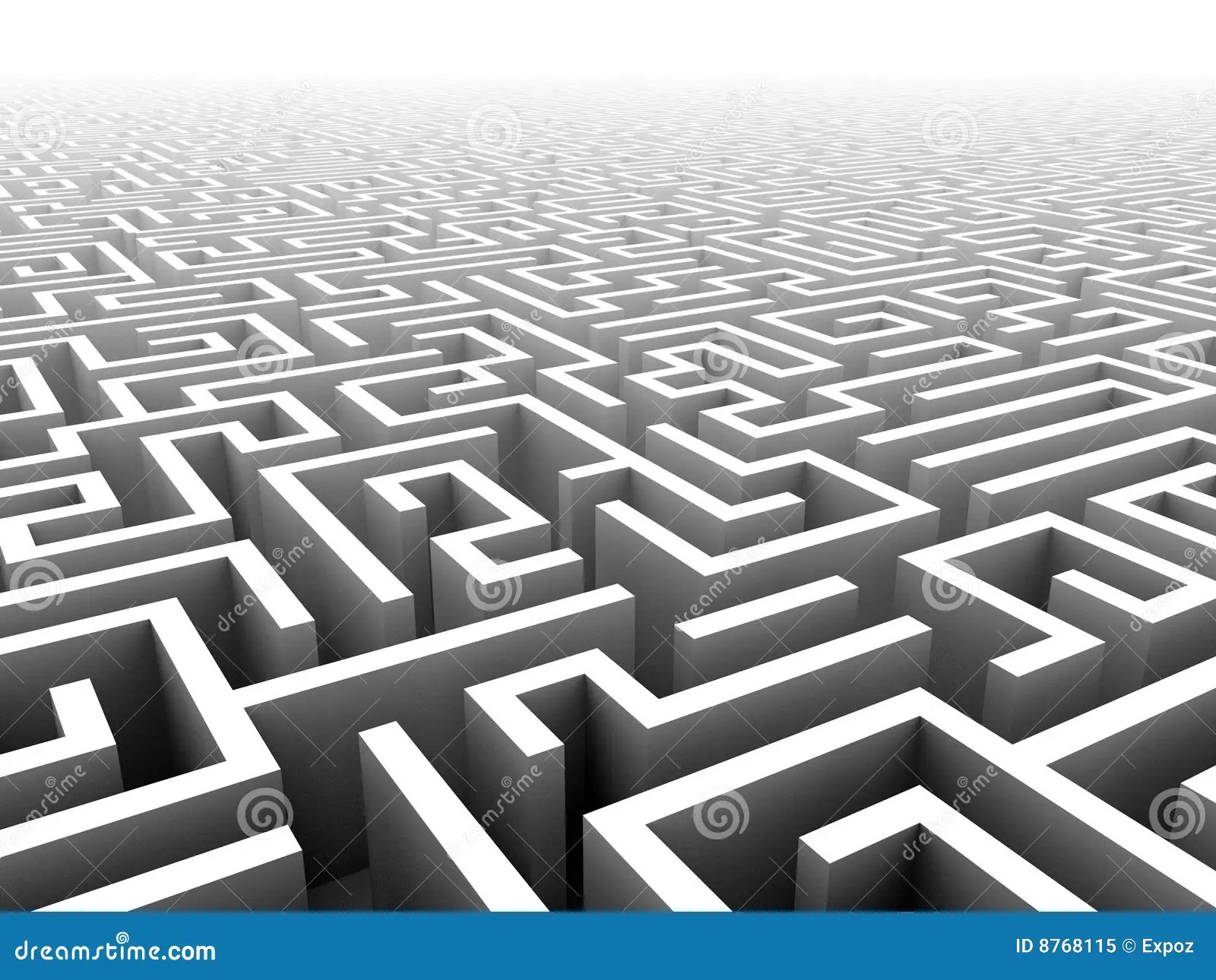 3D labyrinth stock illustration. Image of geometry, decision 8768115