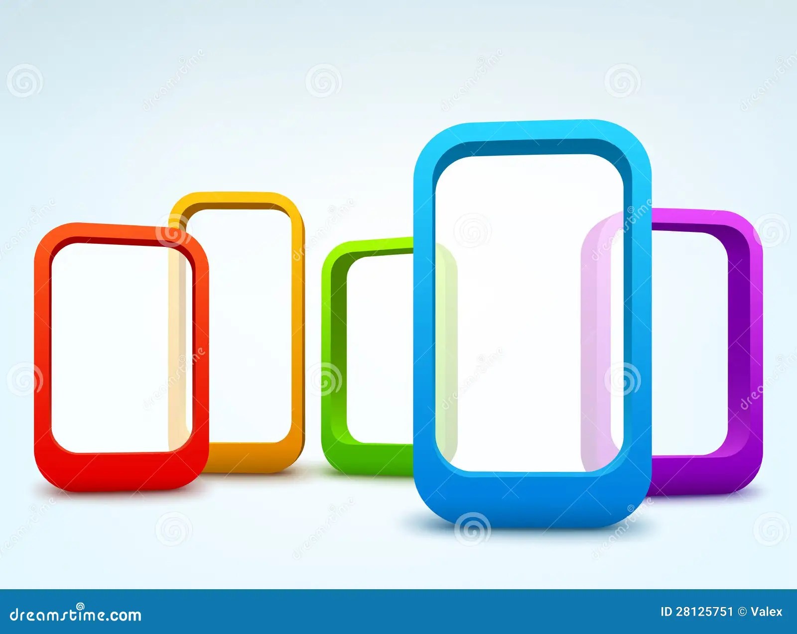 3d vector frames stock vector. Illustration of decoration 28125751