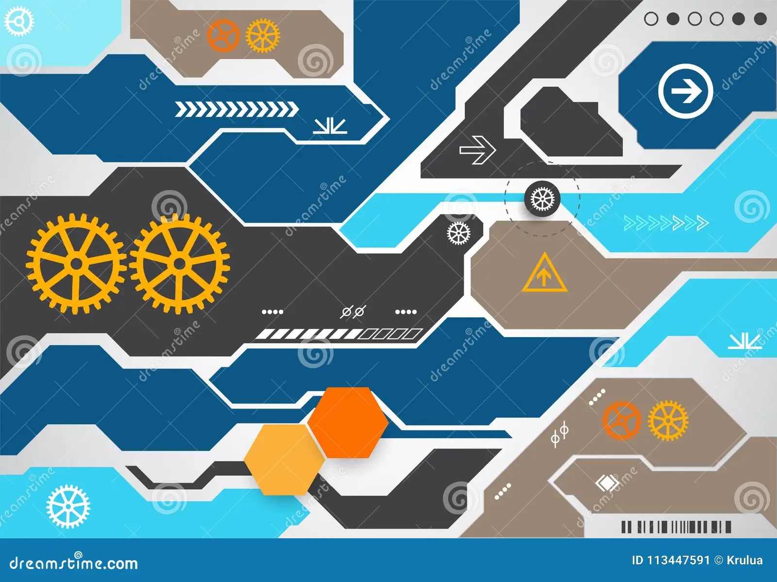 Abstract Technological Theme Background. Vector Stock Vector
